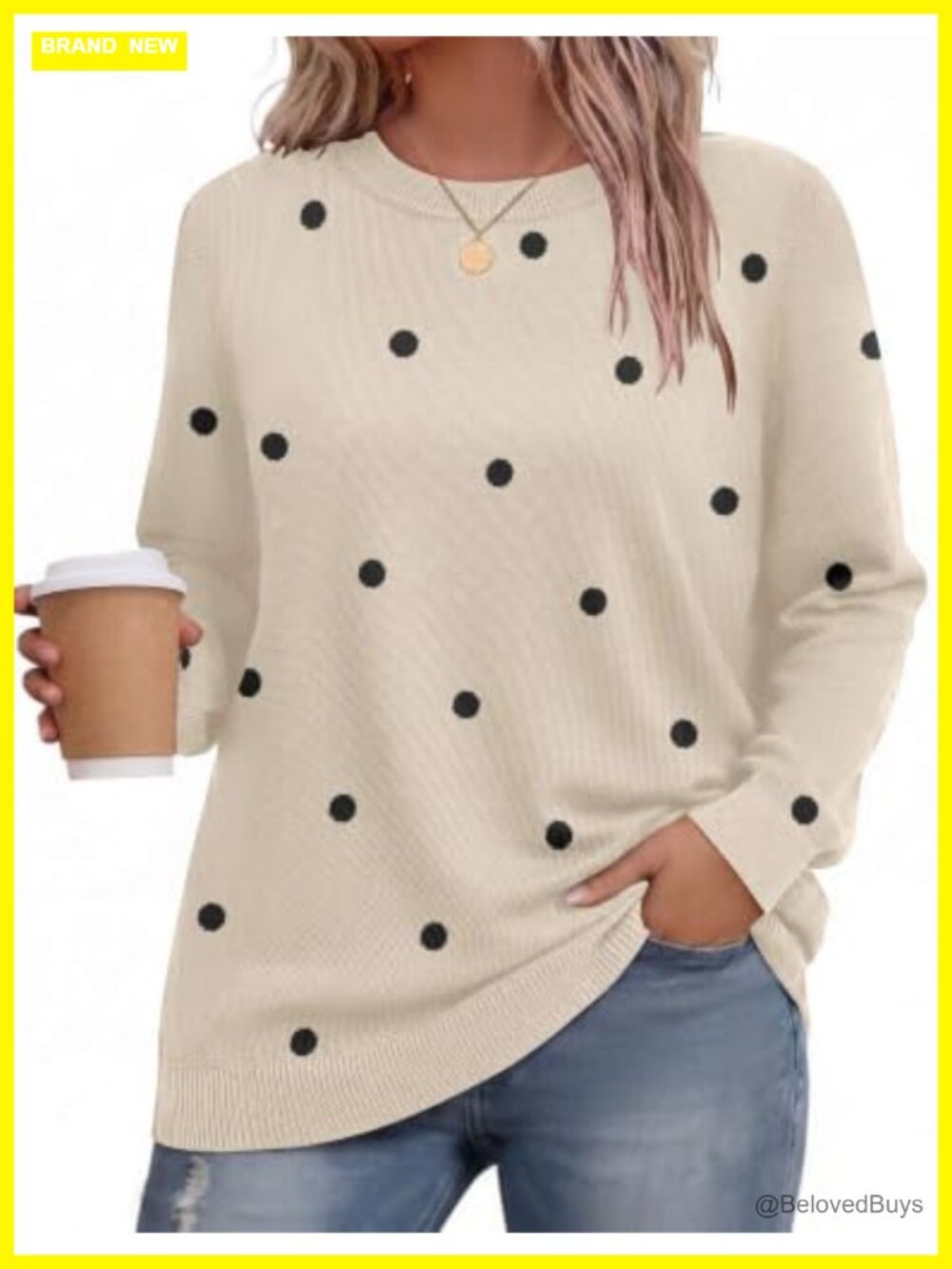 Plus Size Viscose Pullover Sweater Long Sleeve Crewneck Knit Top